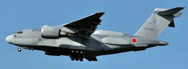 Japan is set to use its indigenously developed Kawasaki C-2 airlifter as the base platform for its stand-off EW aircraft. Pictured here is the separate RC-2 ELINT version of the aircraft.