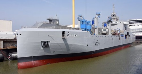 , the first of four logistic support vessels on order for the French Navy under its FLOTLOG programme, was launched in Saint-Nazaire on 29 April.