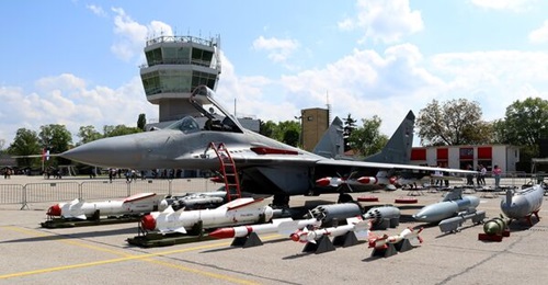 A modernised MiG-29SM seen at an event hosted by the Serbian Air Force and Air Defence at Batajnica air base, near Belgrade.