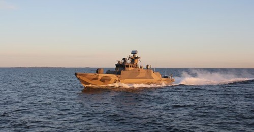 The Finnish Navy's fourth Hamina-class FAC,
        
         returns to sea to start acceptance trials after completing its MLU.