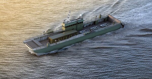 Serco and Civmec have formed a joint venture to bid to supply the 'Oboe' Littoral Manoeuvre Vessel Medium (pictured) to the Australian Army.
