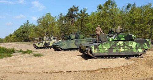 Slovakia has held trials of the three contenders to replace its BMP IFVs: the Rheinmetall Landsysteme Lynx KF41F (left), the General Dynamics European Land Systems-Santa Bárbara Sistemas ASCOD (centre), and the BAE Systems Hägglunds CV90 (rig...