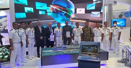 The “signing ceremony” marking IAI's contract to supply MiniPOP EO/IR systems to the Philippine Navy.