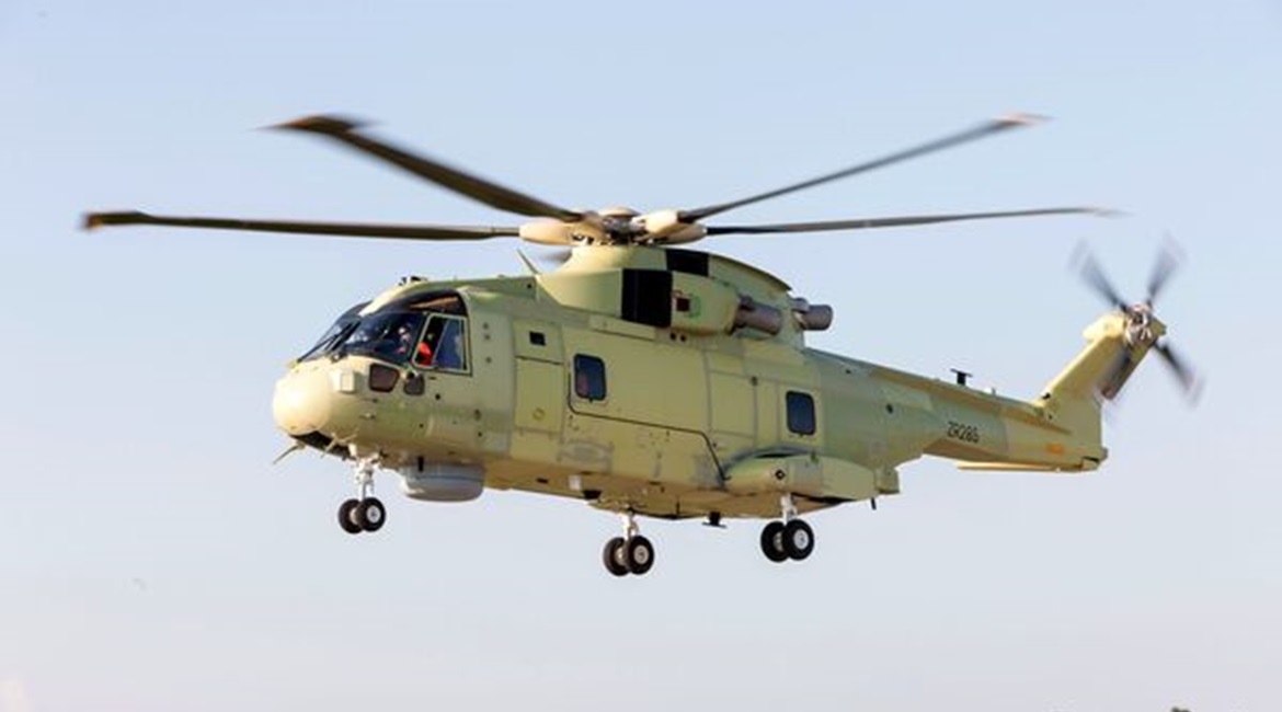 The first of four AW101 ASW/CSAR helicopters for the Polish Navy conducted its maiden flight on 19 July at Leonardo's Yeovil facility.