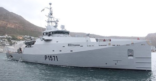 South Africa's first Multi-Mission Inshore Patrol Vessel SAS 
        
        .