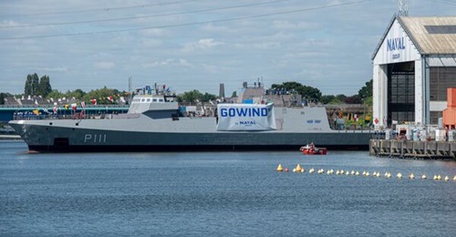 Naval Group launched UAE's second Gowind corvette, 
        
         in Lorient on 13 May.