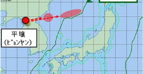 This graphic by the Japanese MoD shows what it said are the trajectories of two of three ballistic missiles launched by North Korea on 25 May. The MoD said both fell in the East Sea outside of Japan's exclusive economic zone.