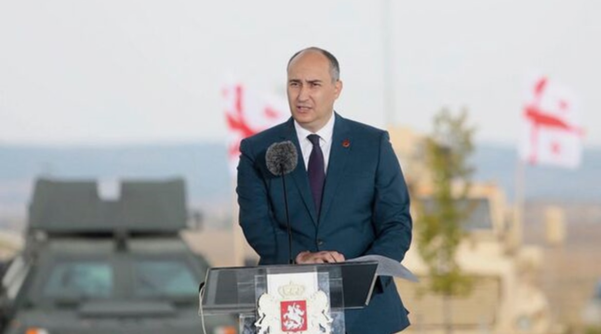 Georgian Minister of Defence Juansher Burchuladze at the presentation of the Action Plan of the Georgian Defence Forces 2020-30 on 22 July.