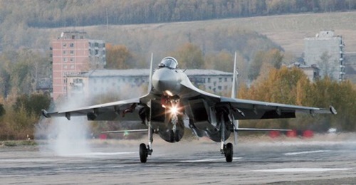 The appearance of a pair of Sukhoi Su-35S in Taiwan's ADIZ on 30 May 2022 suggests that China is trying to increase the complexity of its training flights in an operational environment. Pictured above is a Russian Su-35S fighter taking off during tests...