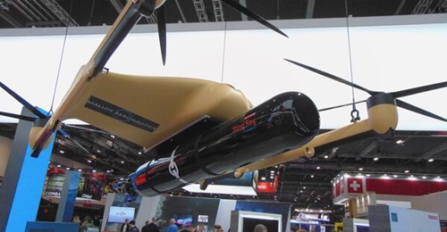 Seen at its unveiling at the DSEI exhibition in late 2021, the T-650 heavy-lift UAS should fly for the first time in the coming weeks.