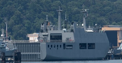 The Myanmar Navy has deployed UMS 
        
        , its new landing platform dock, to support a buildup of ground forces in western Rakhine state. The vessel is pictured above in February 2021.