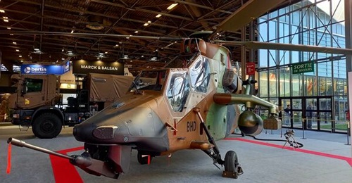 France, along with Spain, is to upgrade its Tiger attack helicopters  (pictured at the Eurosatory 2022 exhibition) to the latest Mk III standard.