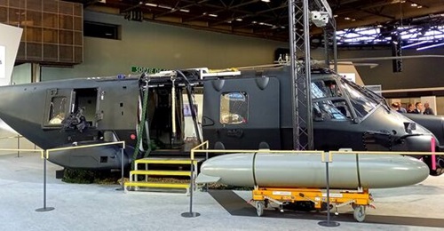 A full-scale mock-up of the NH90 special forces configuration was displayed at the Eurosatory 2022 event in Paris.