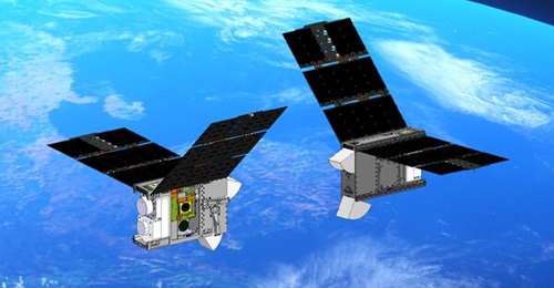 The UK MoD is to launch two micro weather-monitoring satellites in 2022 (pictured).