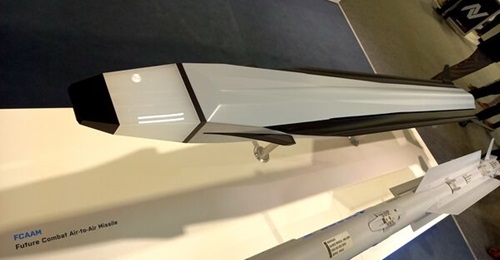 A conceptual model of the FCAAM future air-to-air missile was showcased at the Eurosatory 2022 event in Paris.