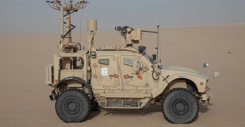 US soldiers with the 1st Stryker Brigade Combat Team, 4th Infantry Division, conduct Mobile Low, Slow, Small Unmanned Aerial Vehicle Integrated Defense System (M-LIDS) training at Camp Buehring in Kuwait in January 2022. The service wants to take the t...