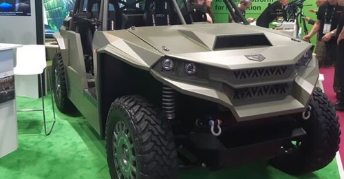The Mk 1 Krampus demonstrator pictured at Eurosatory 2022 defence exhibition, will be followed by a larger vehicle.
