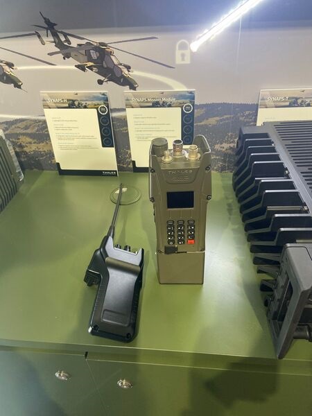 The mission module for Thales' Synaps-H handheld SDR enables interoperability with specialist MANET radios.