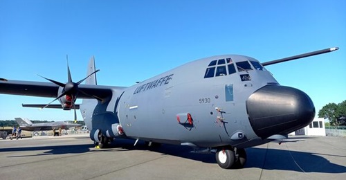 With the first of six new Hercules aircraft for Germany displayed at ILA 2022 (pictured), the second is to arrive in the coming days.