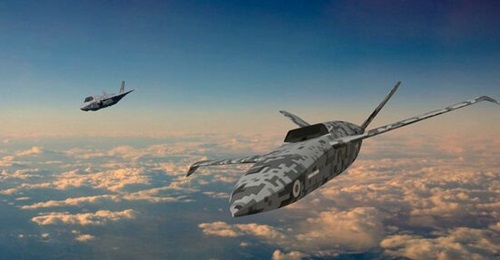 An artist's impression of the Mosquito 'loyal wingman' that has been cancelled in favour of achieving the same additive capabilities by other means.