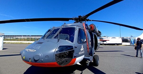 IDA Group displayed one of its Black Hawk helicopters at the ILA 2022 event in Berlin.