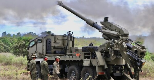 The Philippine Army has formed a new battalion to operate its ATMOS 155 mm/52 calibre self-propelled guns. The weapon (pictured above) took part in Philippine Army tests in April 2022.