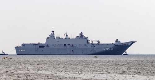 is pictured being towed out of Sedef Shipyard for the first time on 27 February. The LPD has started SATs and is on track to be commissioned in December.