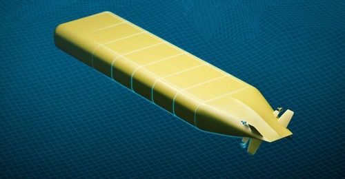 Conceptual art of ThyssenKrupp Marine Systems' Modifiable Underwater Mothership project.