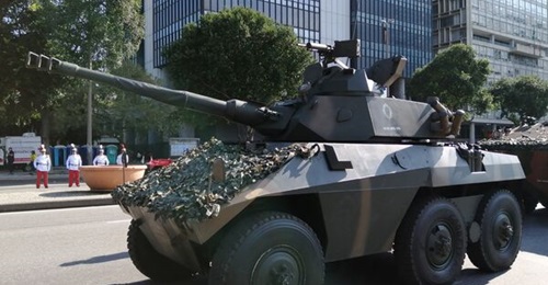 Shown here is the EE-9 Cascavel armoured vehicle in September 2019 at a military parade in Rio de Janeiro, Brazil. The country has selected local contractors to modernise the vehicle fleet.