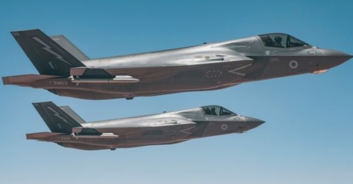 A file image of a pair of UK F-35B Lightning aircraft of the kind sent to Finland for joint exercises. At the same time, the RAF sent four Typhoons to Sweden for the same purpose.