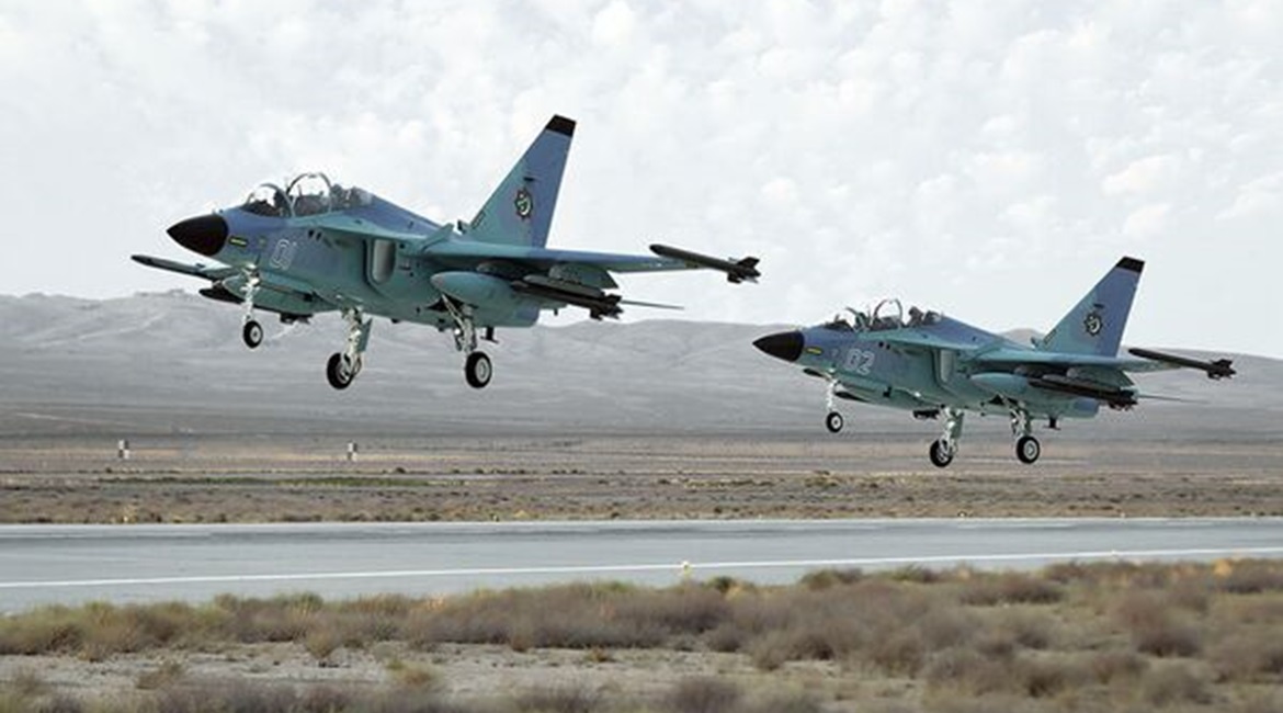 A screengrab from footage released on 1 August by the Altyn Asyr network showing two Leonardo M-346FAs in service with the Turkmen Air Force. Six M-346-series aircraft are reported to have been ordered by Ashgabat in 2019.