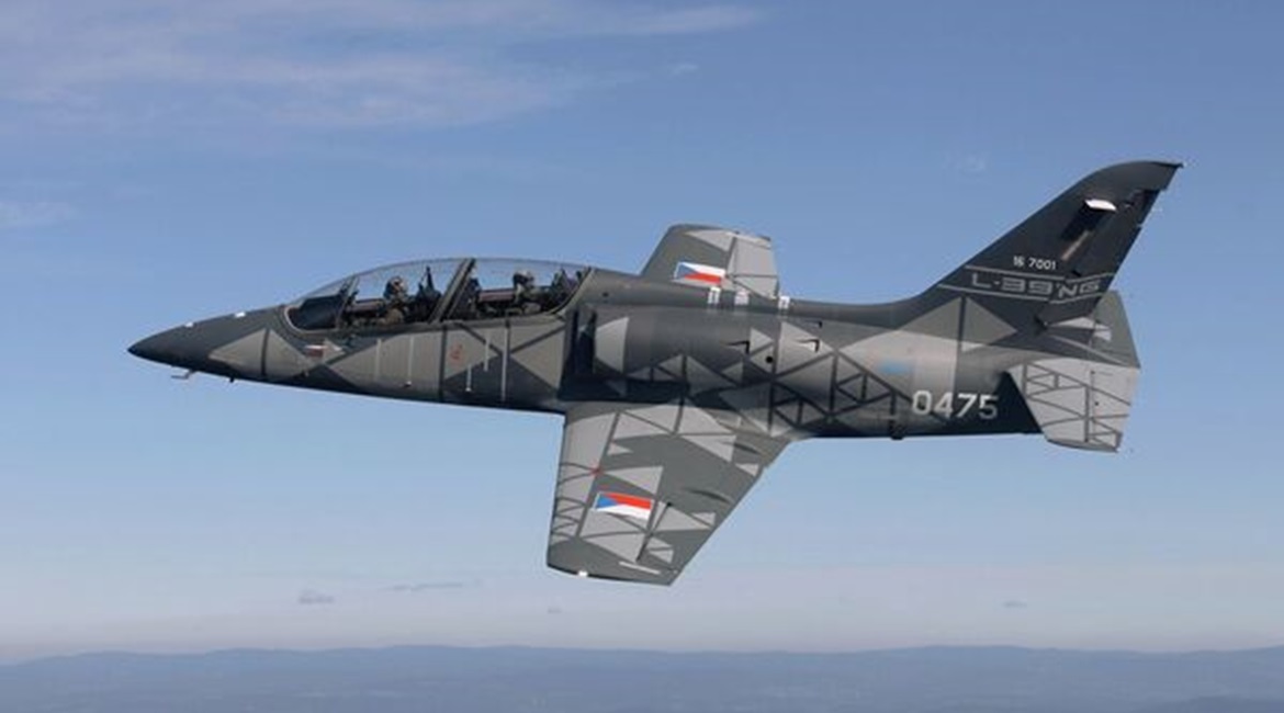 The first flying prototype of the L-39NG.