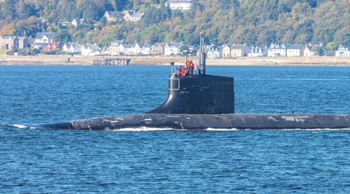 USS 
        
         is pictured visiting Royal Navy base Clyde (Faslane) in Scotland in September 2020.