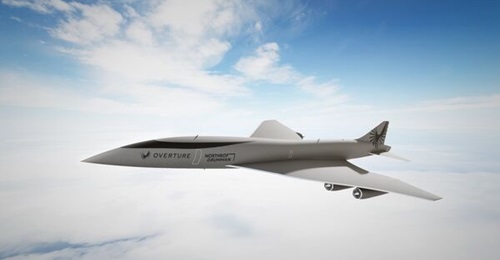 An artist's impression of how the Boom Overture supersonic airliner might look in a military role.