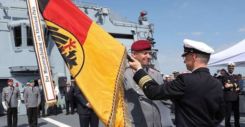 The German Navy's fourth and final Baden-Württemberg (Type 125) frigate, 
        
         (F 225), commissioned into service.