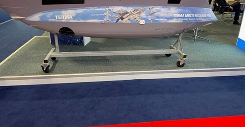 Terma unveils new F-35 Multi-Mission Pod model at Farnborough Airshow.