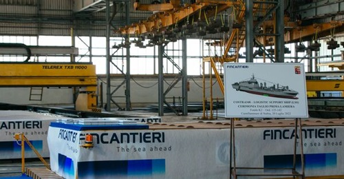 The steel cutting ceremony of the second Logistic Support Ship destined for the Italian Navy took place at Fincantieri's Castellammare di Stabia shipyard on 20 July.