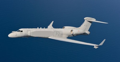 One of the G550 CAEW aircraft IAI-Elta delivered to the Italian Air Force.