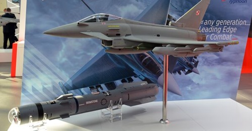 A model of a Eurofighter Typhoon in Polish markings. The multinational consortium is offering the jet to Poland.