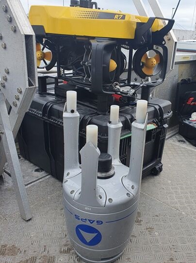 iXblue and ECA Group demonstrate subsea asset tracking in Poland using the Gaps M7 USBL and R7 ROV (pictured).