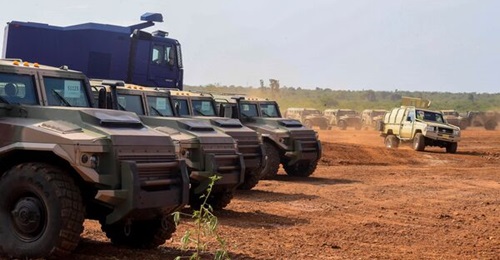 A batch of Streit Falcon armoured personnel carriers (APCs) was displayed during the opening of the NEC-Streit facility.