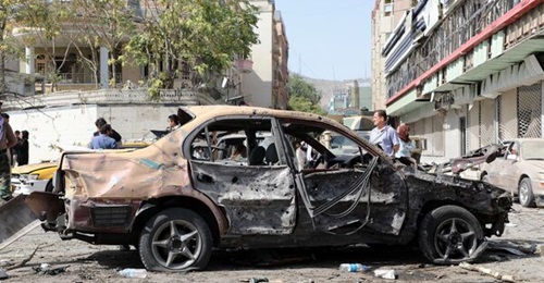 The aftermath of an attack near the residence of Acting Afghan Defence Minister Bismillah Khan Mohammadi in Kabul on 3 August amid a deteriorating security situation across Afghanistan.