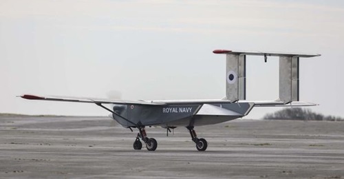 The Royal Navy trialling Windracers Autonomous Systems' Ultra fixed-wing UAS (pictured) in the UASHLC.