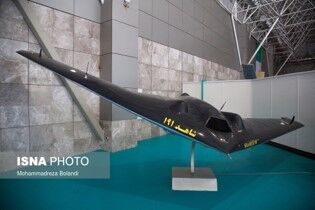 A Shahed-191 displayed at the IRGC's National Aerospace Park in Tehran.