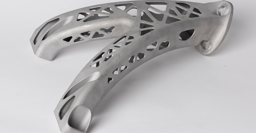 A 3D-printed satellite engine mount.