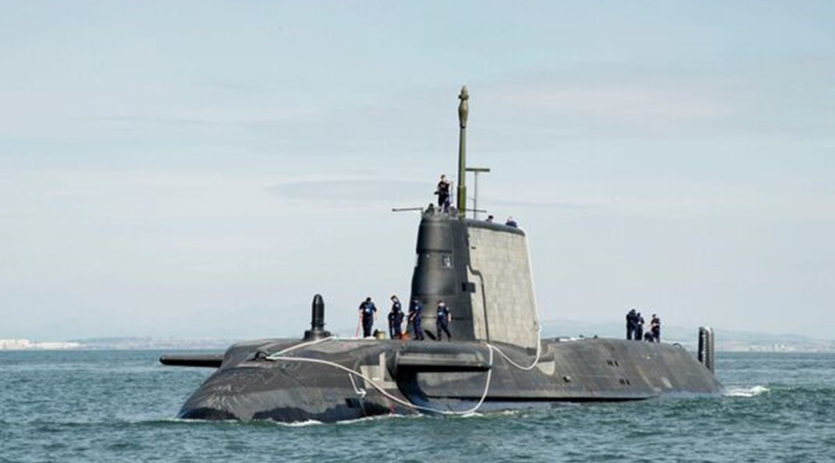 HMS 
        
        , the UK Royal Navy's third Astute-class SSN seen here in a file image. 
        
         has been identified as the Astute-class submarine that sailed into Busan, South Korea in August 2021 as part of CSG21.