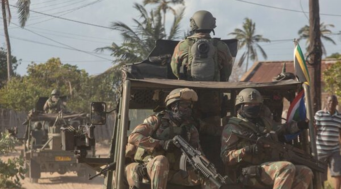 South Africa special forces in Pemba on 5 August.