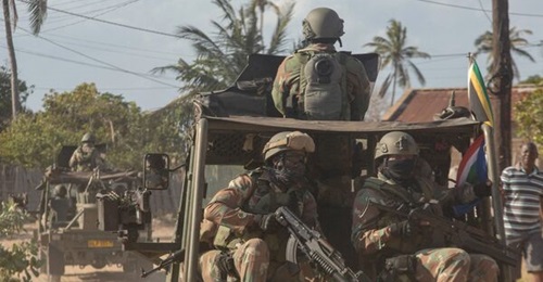 South Africa special forces in Pemba on 5 August.