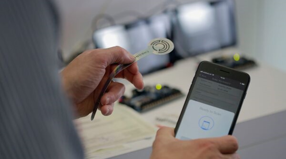 A blockchain-based supply chain solution developed by Thales and Accenture being demonstrated in 2018. US Army officials want to leverage blockchain applications to manage tactical-level combat data.