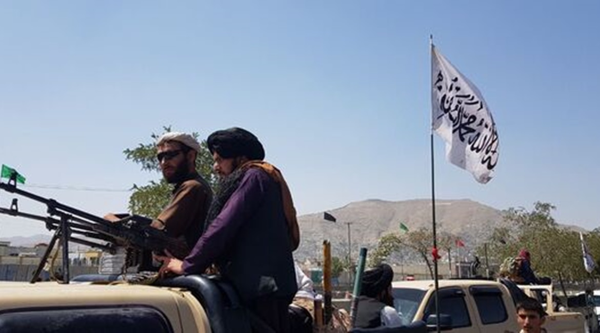 Members of the Taliban patrol the streets of Kabul on 16 August after the Afghan capital fell to the group the previous day.